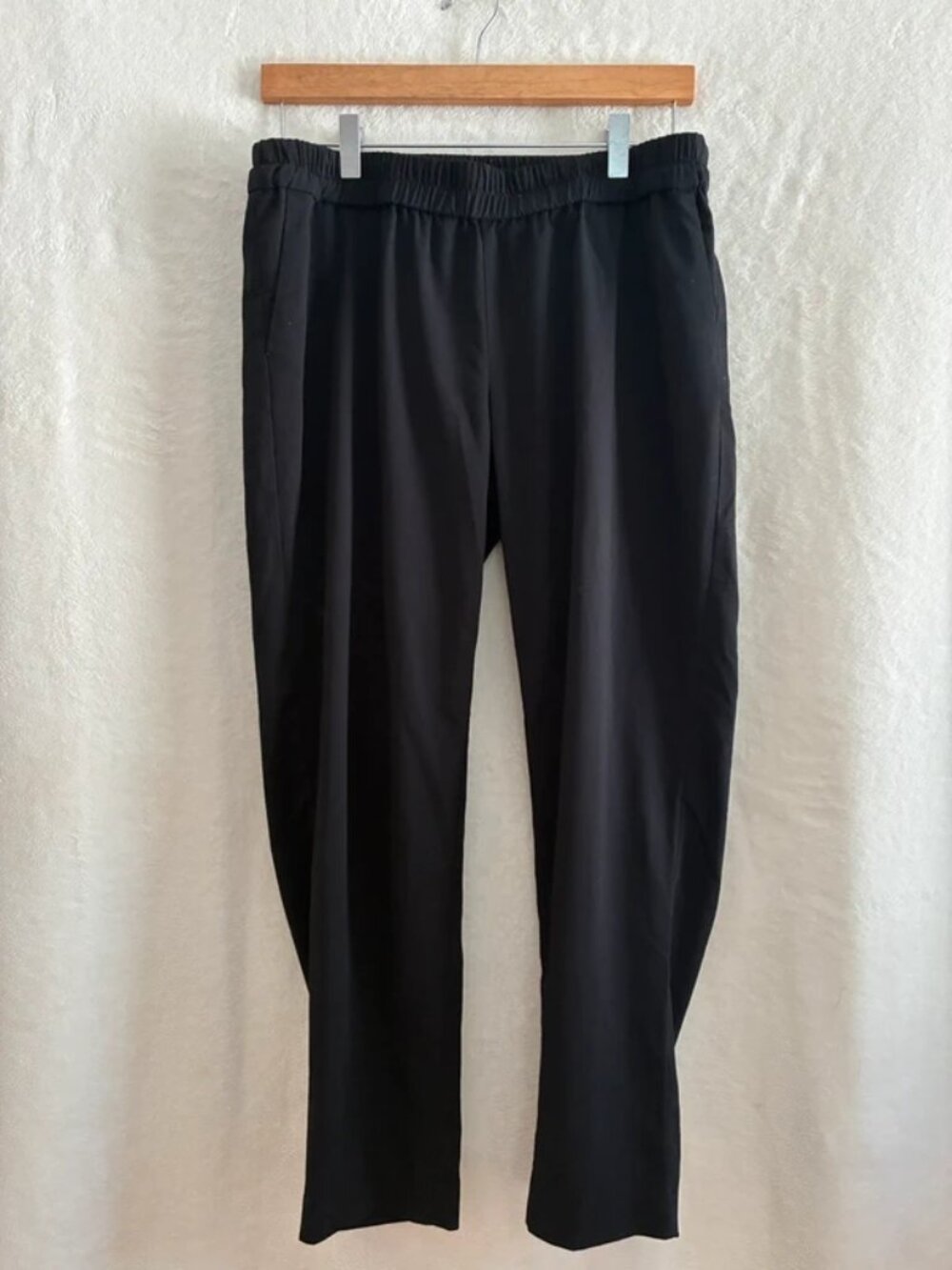 Storq Black Maternity Easy Pants Elastic Waist